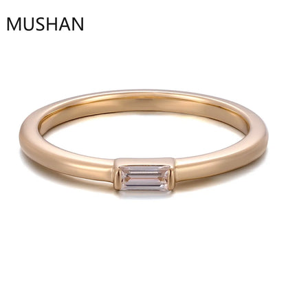 MUSHAN Luxury Custom 14K 18K Gold Rings Band Jewelry With Moissanite Diamond Lab Grown Gemstones Diamond Wedding Ring For Women