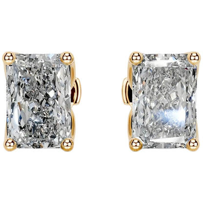 MUSHAN Custom Jewelry 18k Gold Stud Earrings 2ct Diamond 2 carats Lab Grown Diamonds Earrings Ear Pin IGI Certificated Jewelry
