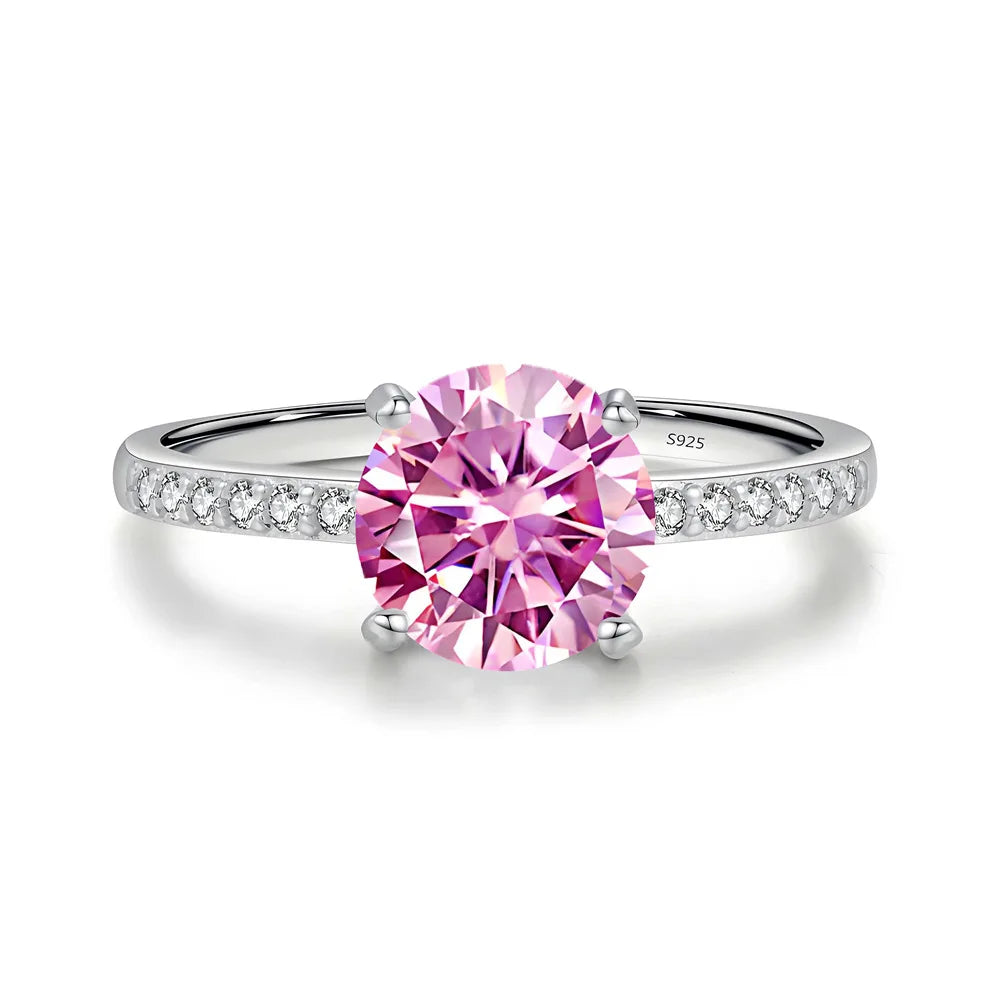 MuShan Jewelry 925 Sterling Silver Ring Wedding Band High Carbon Diamond Vintage Style Modern Style Women Rings Fine Jewelry