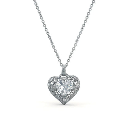 MuShan Designer Jewelry 925 Sterling Silver 24IN Necklace 2CT Moissanite Party Chic for Fiancee 18K Rose Gold Plated MST Patent