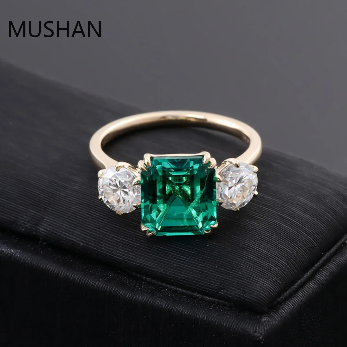 MUSHAN Luxury Custom 14K 18K Gold Rings Band Jewelry With Moissanite Diamond Lab Grown Gemstones Diamond Wedding Ring For Women