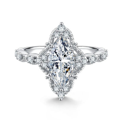 Bague MUSHAN Luxury Jewelry en argent sterling 925 pour femme, diamant moissanite taille émeraude certifié GRA, couleur D, joaillerie fine