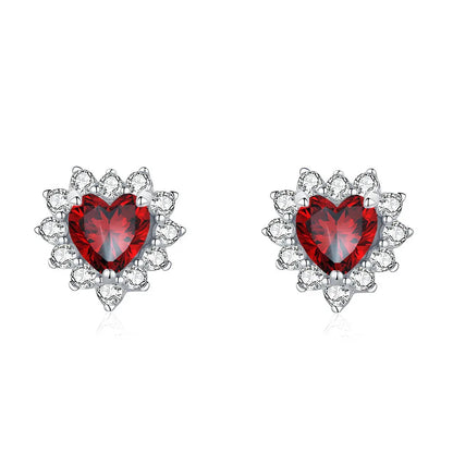 MuShan Jewelry 925 Sterling Silver Stud Earrings Dangle High Carbon Diamond Classic Luxury Women Earring Fine Jewelry