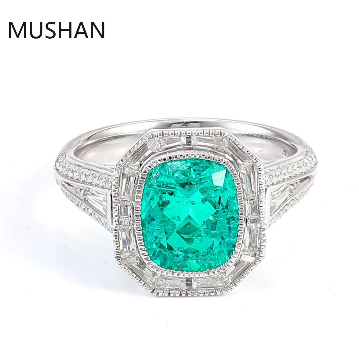 MUSHAN Luxury Custom 14K 18K Gold Rings Band Jewelry With Moissanite Diamond Lab Grown Gemstones Diamond Wedding Ring For Women
