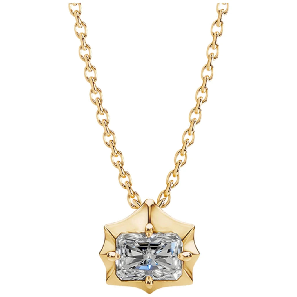 MUSHAN Luxury Jewelry 925 Sterling Silver Necklace Pendant Women 2ctw Moissanite Diamond D Color VVS Luxury Necklace Accessories