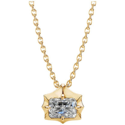 MUSHAN Luxury Jewelry 925 Sterling Silver Necklace Pendant Women 2ctw Moissanite Diamond D Color VVS Luxury Necklace Accessories