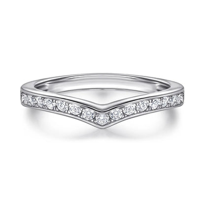 MuShan Jewelry 925 Sterling Silver Ring Wedding Band High Carbon Diamond Wedding Bridal Bridal Jewelry Women Rings Fine Jewelry