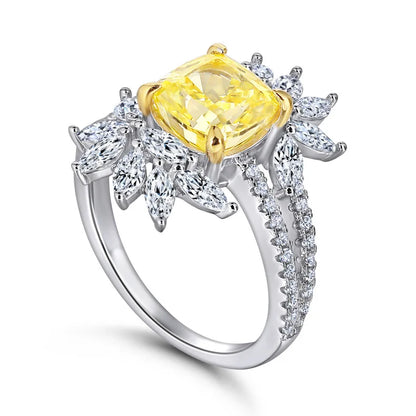 Bague de mariage MuShan Jewelry en argent sterling 925, diamant à haute teneur en carbone, style moderne, cadeau pour petite amie, bague pour femme, joaillerie fine