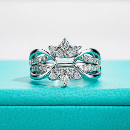 MUSHAN Luxury Jewelry 925 Sterling Silver Ring Band Women GRA Certificated Moissanite Diamond Emerald D Color Rings Fine Jewelry