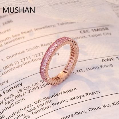 MUSHAN Luxury Custom 14K 18K Gold Rings Band Jewelry With Moissanite Diamond Lab Grown Gemstones Diamond Wedding Ring For Women