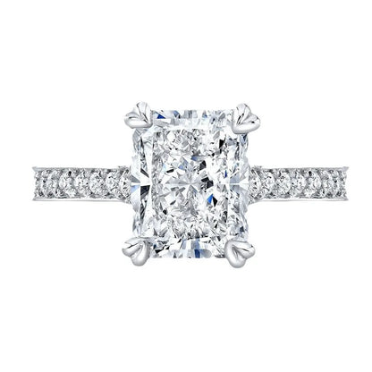 MUSHAN Custom Jewelry 925 Sterling Silver Ring 7A CZ Gemstones Luxury HCD Gemstones Jewelry s925 Silver Ring Band Accessories