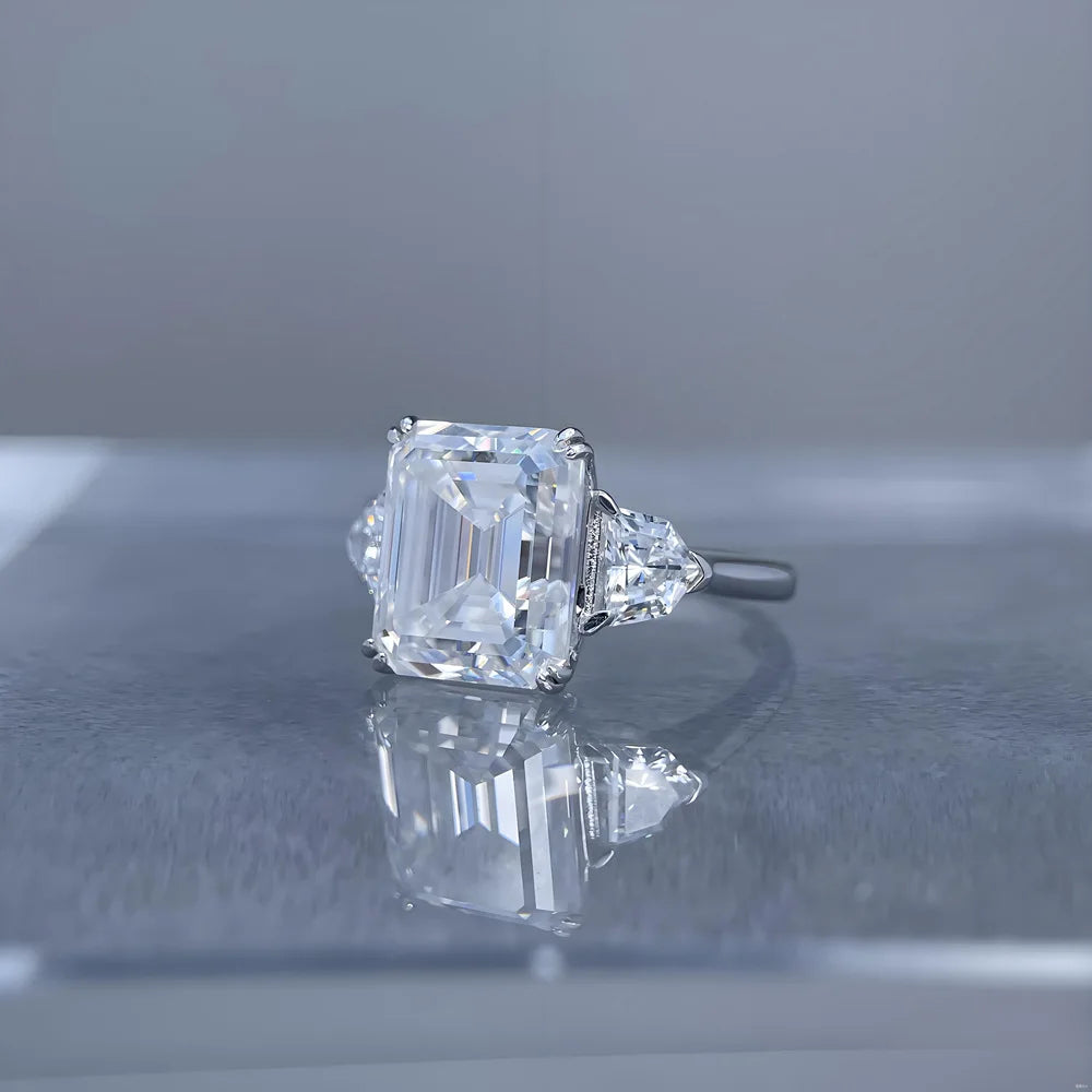 Bague MuShan Luxury Jewelry en argent sterling 925 avec moissanite VVS pour rendez-vous galant, plaquée or 18 carats, bijou breveté MST