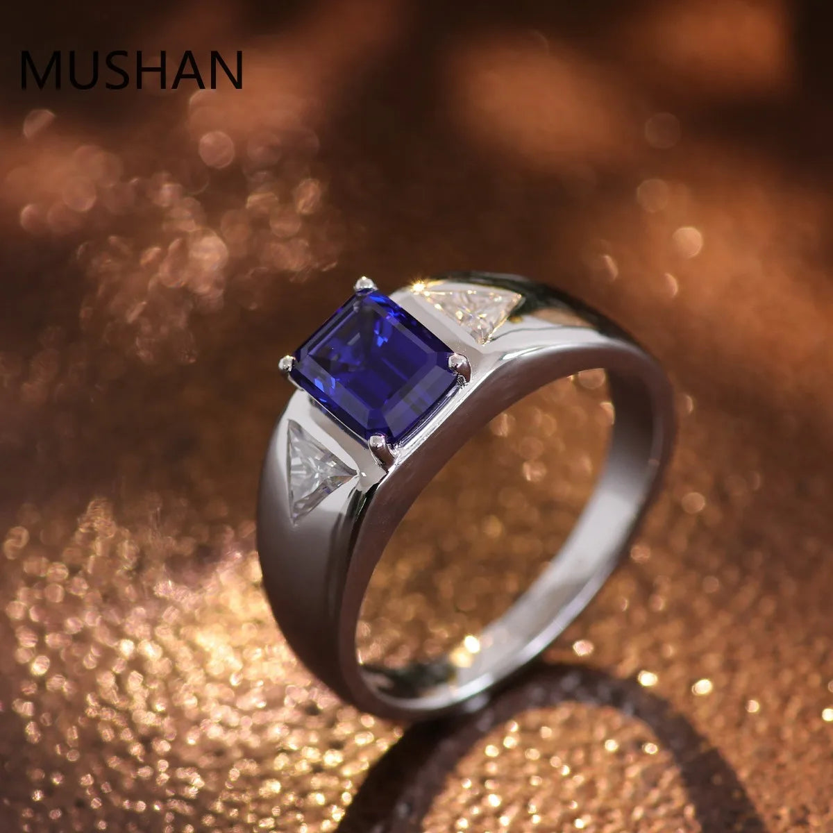 MUSHAN Luxury Custom 14K 18K Gold Rings Band Jewelry With Moissanite Diamond Lab Grown Gemstones Diamond Wedding Ring For Women