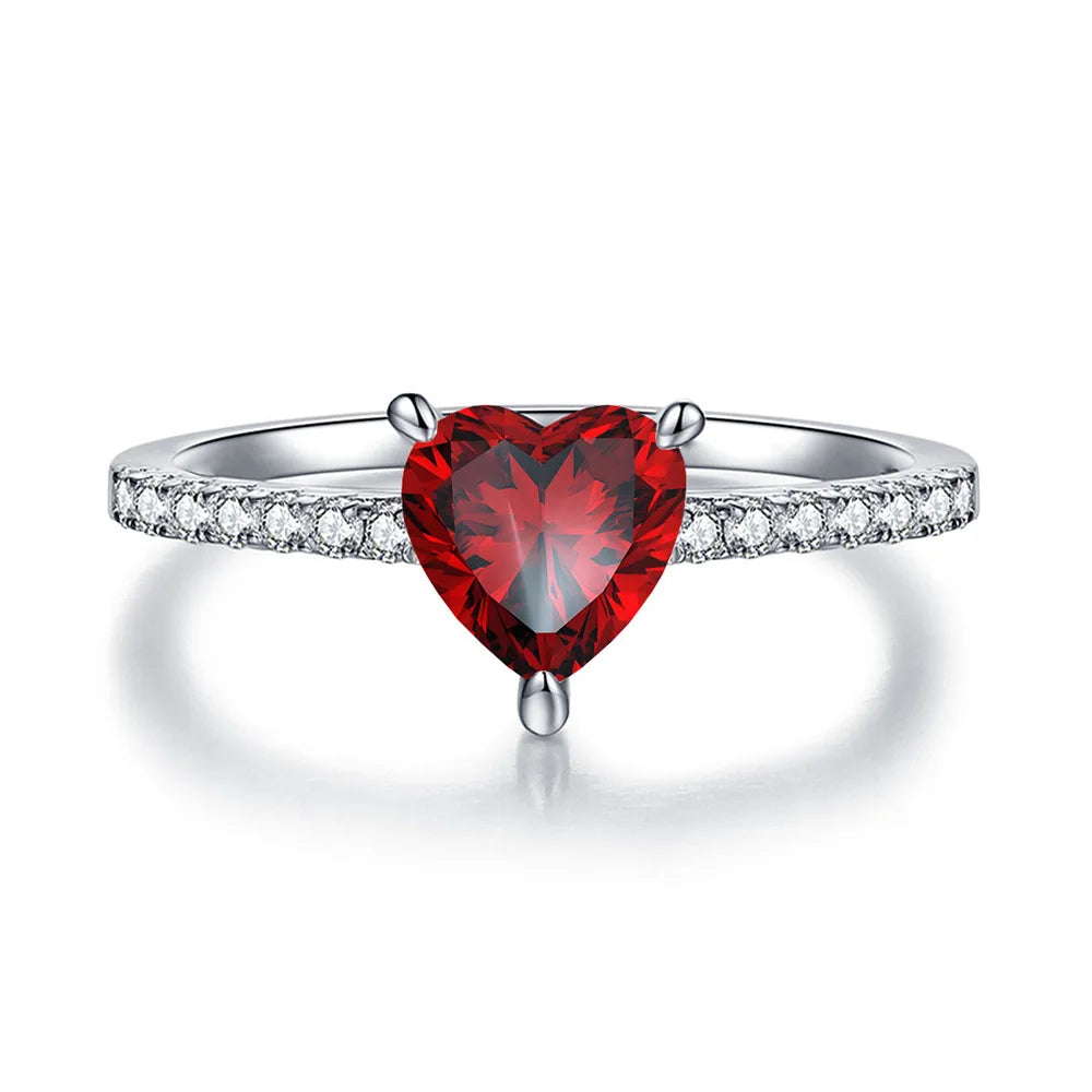 Anillo de diamantes amarillos en forma de corazón MUSHAN Luxury Jewelry, anillo de plata pura S925 con encanto femenino