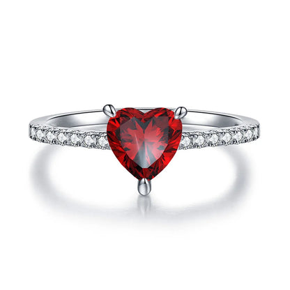 Anillo de diamantes amarillos en forma de corazón MUSHAN Luxury Jewelry, anillo de plata pura S925 con encanto femenino