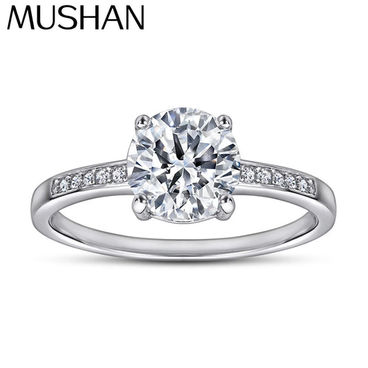 Anillos de compromiso de plata de ley 925 de MuShan Jewelry, con circonita cúbica 5A, para aniversario, regalo para mujer