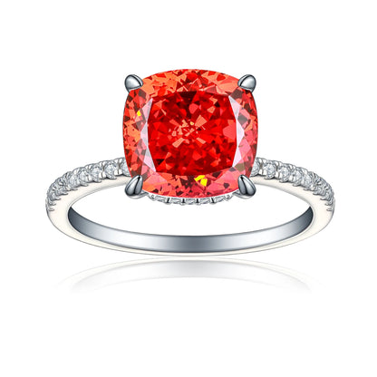 MuShan Jewelry 925 Sterling Silver Ring Wedding Band High Carbon Diamond Engagement Party  Her Gift Women Rings Fine Jewelry