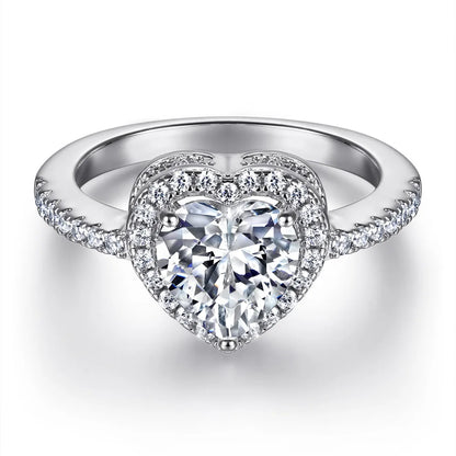 MuShan Jewelry 925 Sterling Silver Rings Bands Engagement Ring 7A Cubic Zirconia  Women Anniversary Sparkle  Women Gift