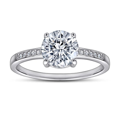MuShan Jewelry 925 Sterling Silver Rings Bands Engagement Ring 5A Cubic Zirconia  Her Rings Bands Anniversary  Women Gift