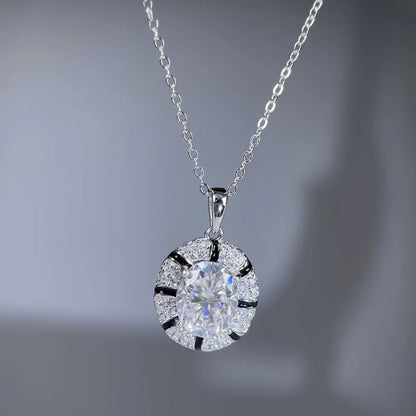 MuShan Designer Jewelry 925 Sterling Silver Chain Rope Teardrop Moissanite Bridal 18K Gold Plated for Wife MST Patent Necklaces