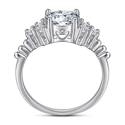 MuShan Jewelry 925 Sterling Silver Ring Wedding Band High Carbon Diamond Luxury Style Daughter Gift Women Rings Fine Jewelry