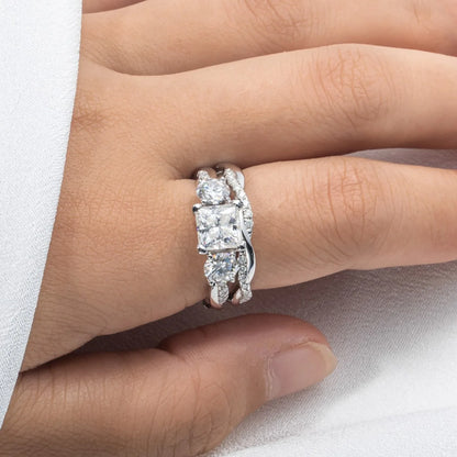 Bague de mariage MUHAN Luxury Jewelry en argent sterling 925, alliance pour femme avec diamant moissanite certifié GRA, couleur D, joaillerie fine