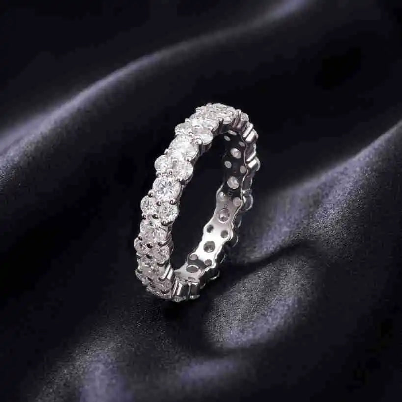 MUSHAN Custom Luxury Diamond Rings Jewelry IGI Certificated for Women 925 Sterling Silver Lab Grown Diamond Ring Band HPHT CVD