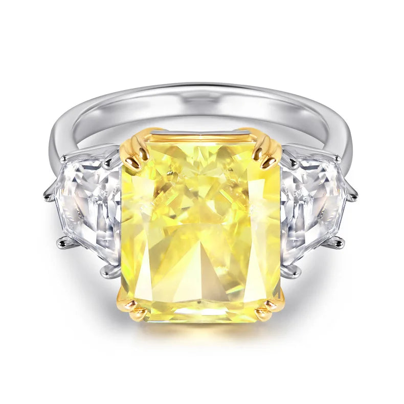 Bague de mariage MuShan Jewelry en argent sterling 925 avec diamant à haute teneur en carbone, bague de cocktail pour fête, cadeau pour fille, bijoux fins pour femmes