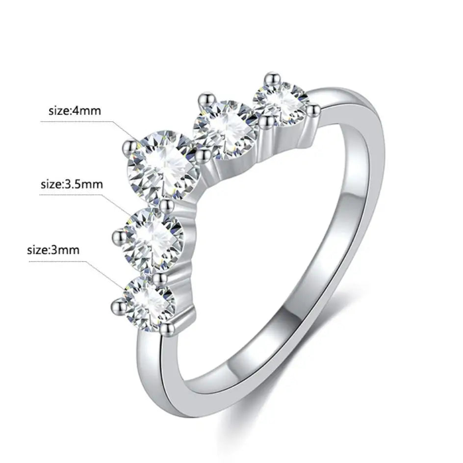 Bague MUSHAN Luxury Jewelry en argent sterling 925 pour femme, diamant moissanite taille émeraude certifié GRA, couleur D, bijou raffiné