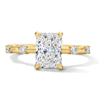 MUSHAN Custom Jewelry 925 Sterling Silver Ring Moissanite D Color VVS Fine Ring Band Bright Love Rings Diamond Accessories