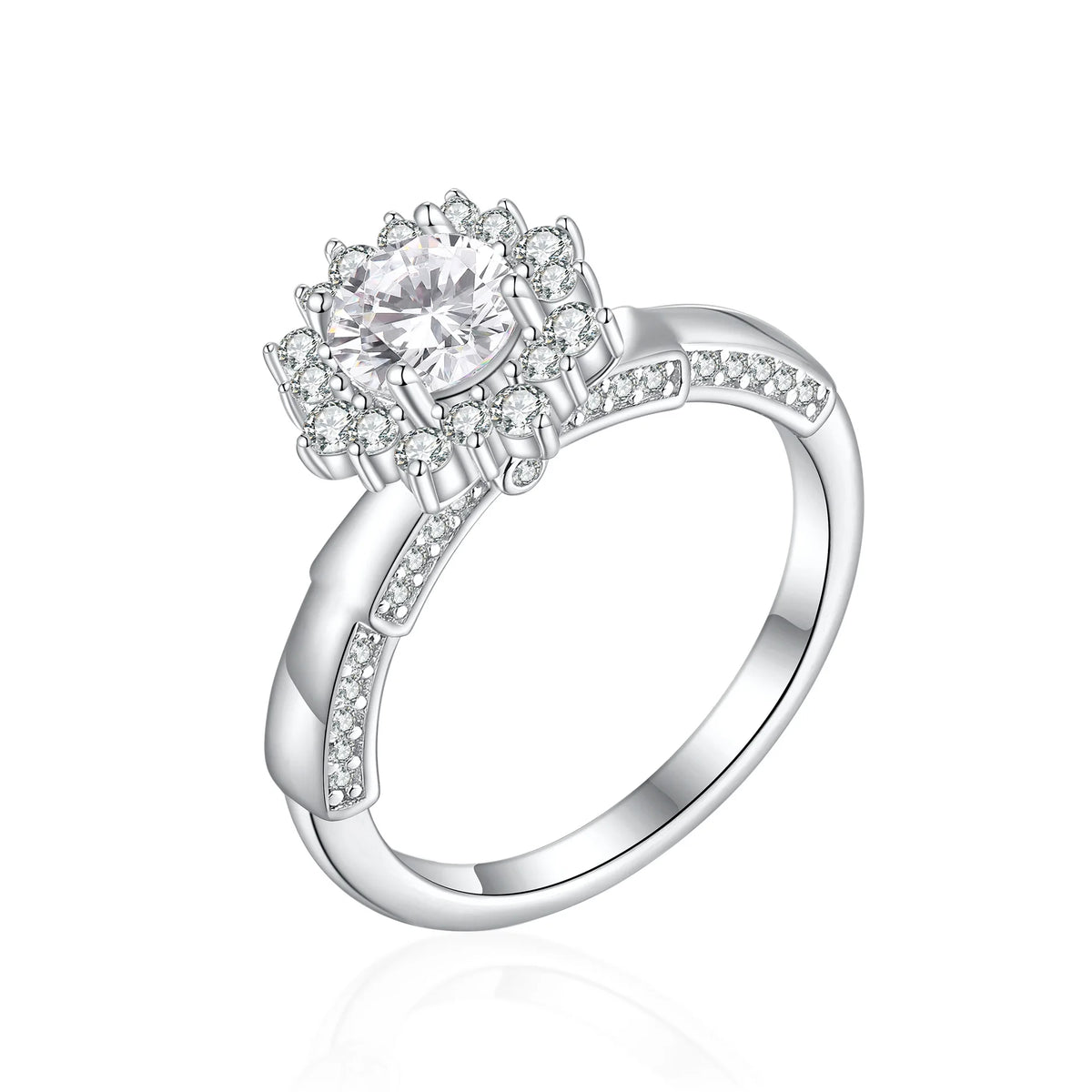 MuShan Jewelry 925 Sterling Silver Ring Wedding Band High Carbon Diamond Sister Gift Elegant Jewelry Women Rings Fine Jewelry