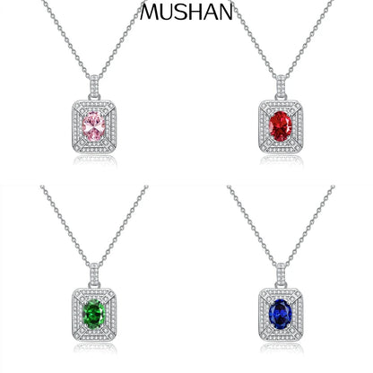MuShan Jewelry 925 Sterling Silver Necklace Pendant Chain HCD Diamonds Best Friend Gift Bridal Jewelry Women Necklaces Jewelry
