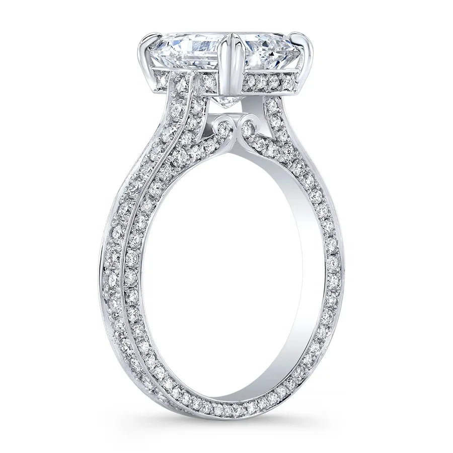 MUSHAN Custom Jewelry 925 Sterling Silver Ring 7A CZ Gemstones Luxury HCD Gemstones Jewelry s925 Silver Ring Band Accessories