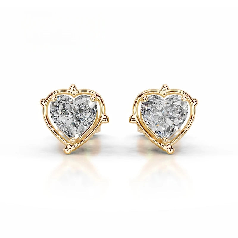 MuShan Brand Jewelry 925 Sterling Silver Stud Earrings 2ct Moissanite Diamond Dangle Earrings for Women MST Patent Fine Jewelry