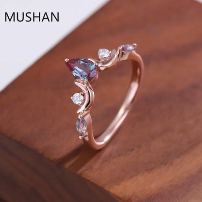 MUSHAN Luxury Custom 14K 18K Gold Rings Band Jewelry With Moissanite Diamond Lab Grown Gemstones Diamond Wedding Ring For Women