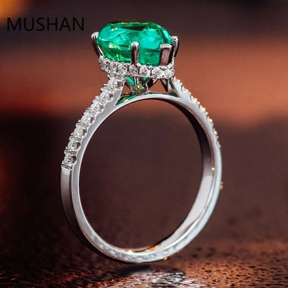 MUSHAN Luxury Custom 14K 18K Gold Rings Band Jewelry With Moissanite Diamond Lab Grown Gemstones Diamond Wedding Ring For Women
