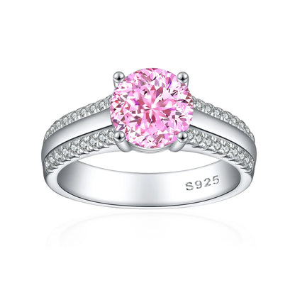MuShan Jewelry 925 Sterling Silver Ring Wedding Band High Carbon Diamond Party Cocktail  Her Gift Women Rings Fine Jewelry