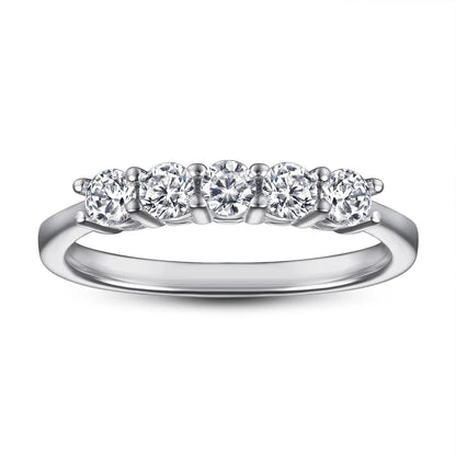 MuShan Jewelry 925 Sterling Silver Rings Bands Engagement Ring 5A Cubic Zirconia  Women  Her Anniversary  Women Gift