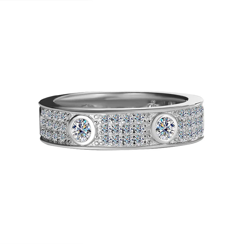 MuShan Designer Jewelry 925 Sterling Silver Ring VVS Moissanite Valentine Ring for Sister 18K Gold Plated MST Patent Jewellery