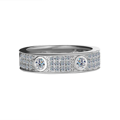 MuShan Designer Jewelry 925 Sterling Silver Ring VVS Moissanite Valentine Ring for Sister 18K Gold Plated MST Patent Jewellery