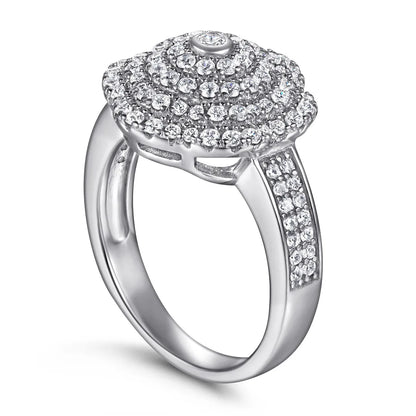 Anillo de plata de ley 925 MuShan Designer Jewelry con circonita cúbica 7A estilo esmeralda para chica, joyería fina chapada en oro de 18K