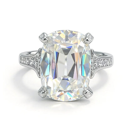 MUSHAN Luxury Jewelry 925 Sterling Silver Ring Band Women GRA Certificated Moissanite Diamond Emerald D Color Rings Fine Jewelry