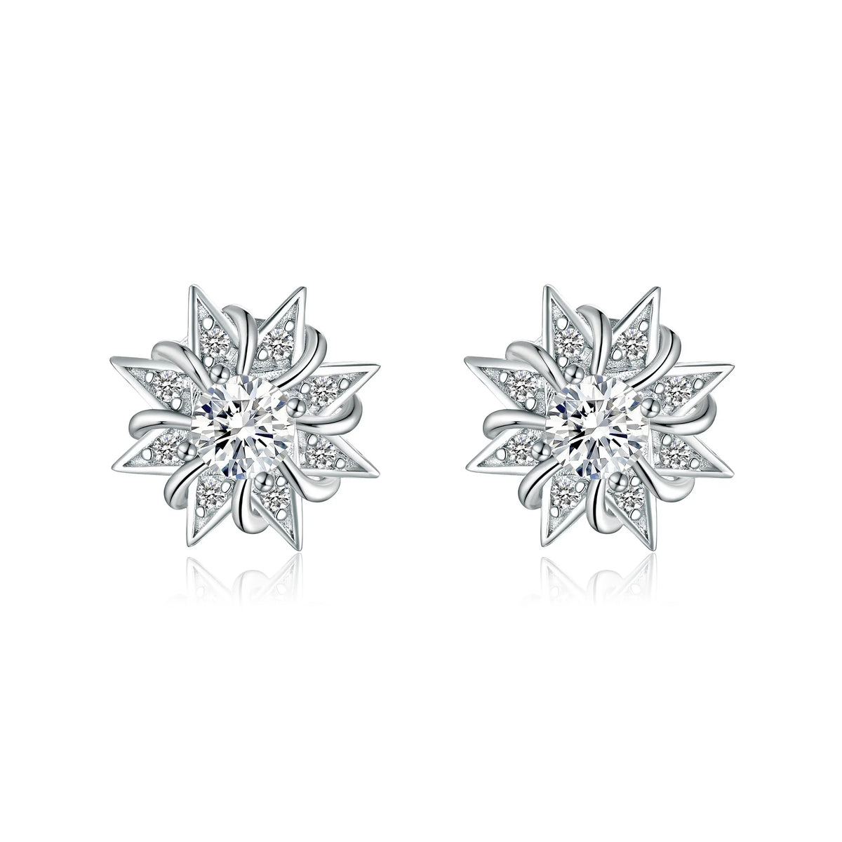 MuShan Luxury Jewelry 925 Sterling Silver Earrings Cubic Zirconia 5A Hoop Statement for Her 18K Gold Plated Fine Jewelry Earring