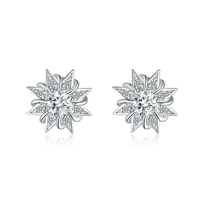 MuShan Luxury Jewelry 925 Sterling Silver Earrings Cubic Zirconia 5A Hoop Statement for Her 18K Gold Plated Fine Jewelry Earring