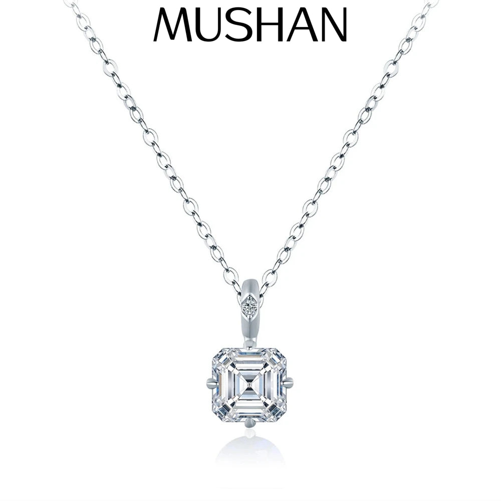 MuShan Luxury Jewelry 925 Sterling Silver Cuban Link Chain Moissanite Holiday Her 18K Gold Plated MST Patent GRA Certified