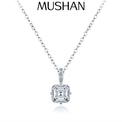 MuShan Luxury Jewelry 925 Sterling Silver Cuban Link Chain Moissanite Holiday Her 18K Gold Plated MST Patent GRA Certified