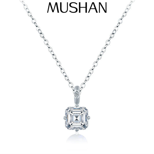MuShan Luxury Jewelry 925 Sterling Silver Cuban Link Chain Moissanite Holiday Her 18K Gold Plated MST Patent GRA Certified