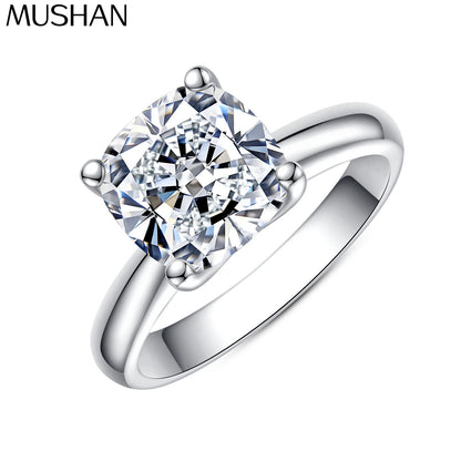 MuShan Designer Jewelry 925 Sterling Silver Ring Moissanite Stylish Ring for Lover 18K Real Gold Plated MST Patent Jewellery