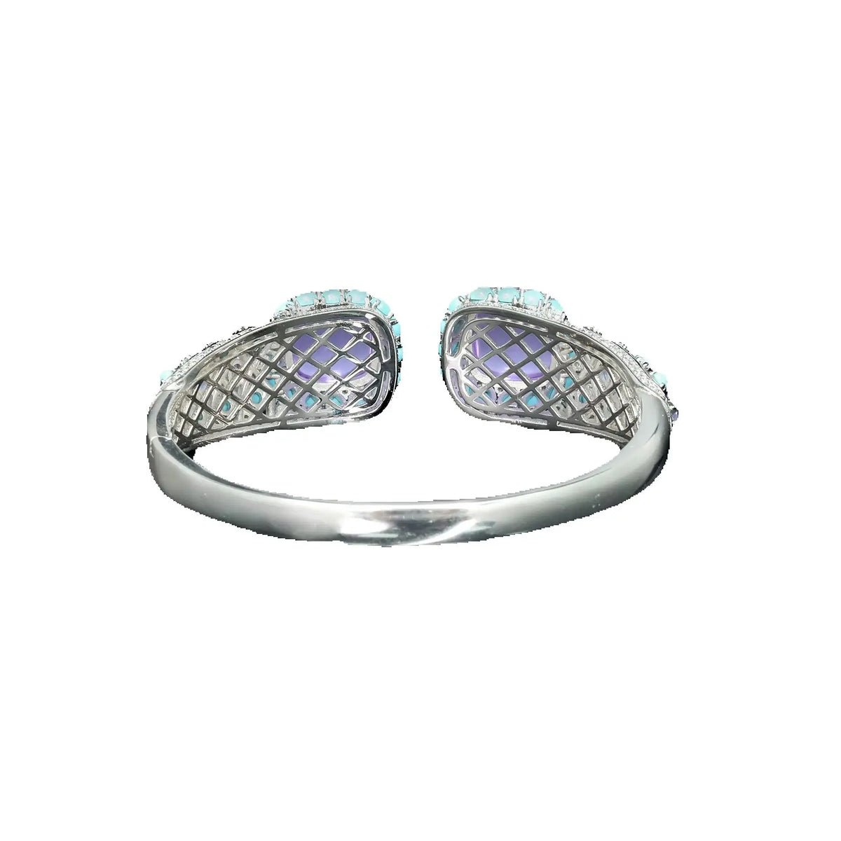 MuShan Jewelry 925 Sterling Silver Bangle 5A CZ Gemstones HCD Diamond Luxury Glamorous 925 Sterling Silver Bangle Accessories