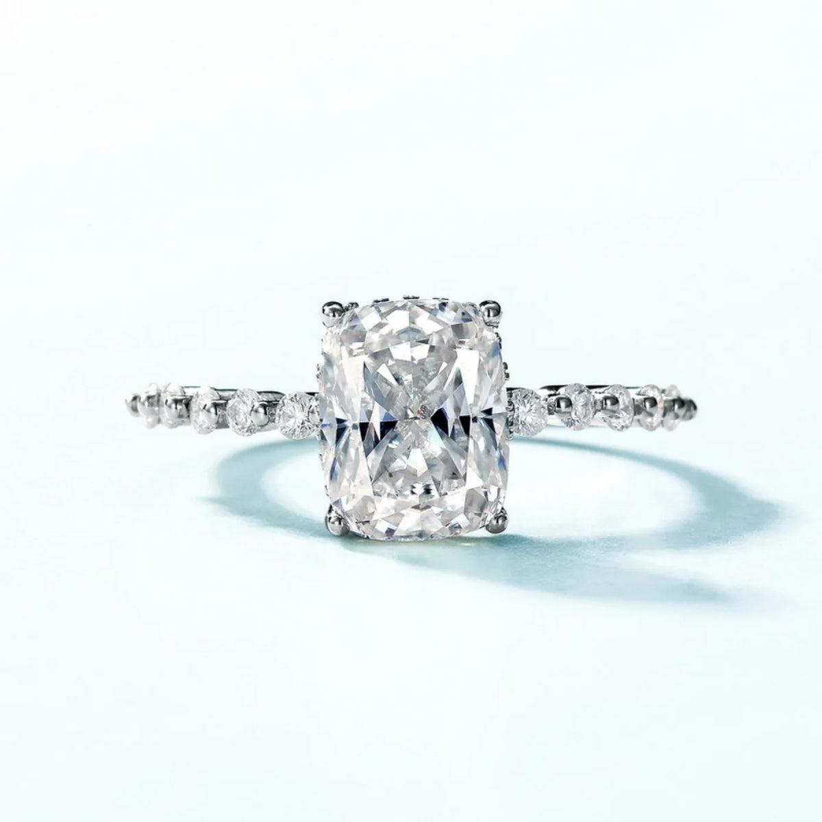 Anillo de compromiso de plata de ley 925 de MUHAN Luxury Jewelry, alianza de boda, anillo de diamantes de moissanita para mujer con certificado GRA, color D, joyería fina